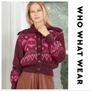 Who What Wear High Collar Pocket Knit Sweater size XL